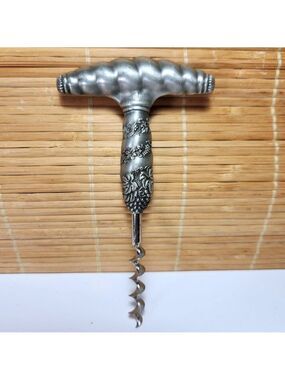 WMF Corkscrew Wine Bottle Opener Germany Grapes Leaves Design Vintage